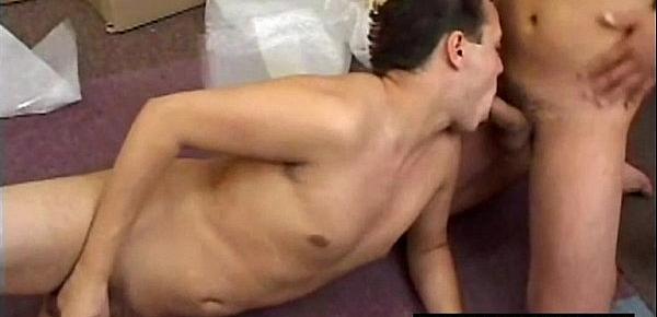  Pretty faced gay guys kiss passionately